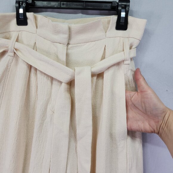 Jonathan Simkhai Emiko Wool Pant Size 0 Wide Leg Paperbag Waist Belted Pleated - Picture 3 of 15